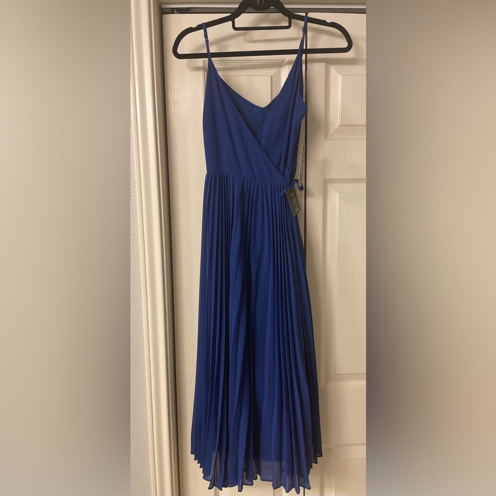 Royal blue pleated Lulus dress